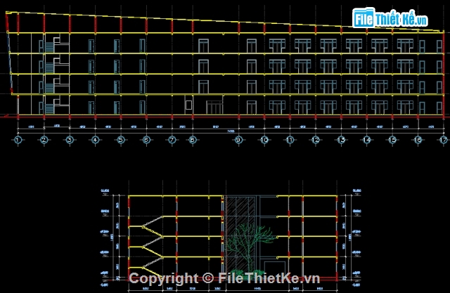 Đồ án Kiến trúc,trường đại học kiến trúc,File cad